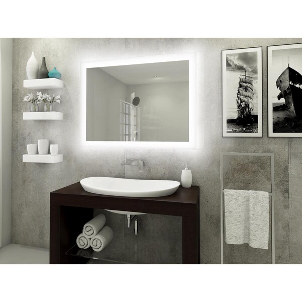 Perfectpillows 36 x 36 in. Serene Backlit LED Mirror - PE3702401