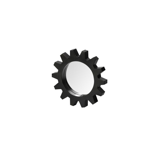 Palacedesigns 17 in. Round Black Metal Frame Wall Mirror - PA3100302