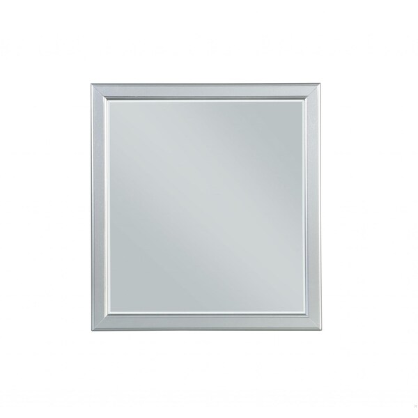 Homeroots 1 x 36 x 38 in. Platinum Wood Mirror - 347104