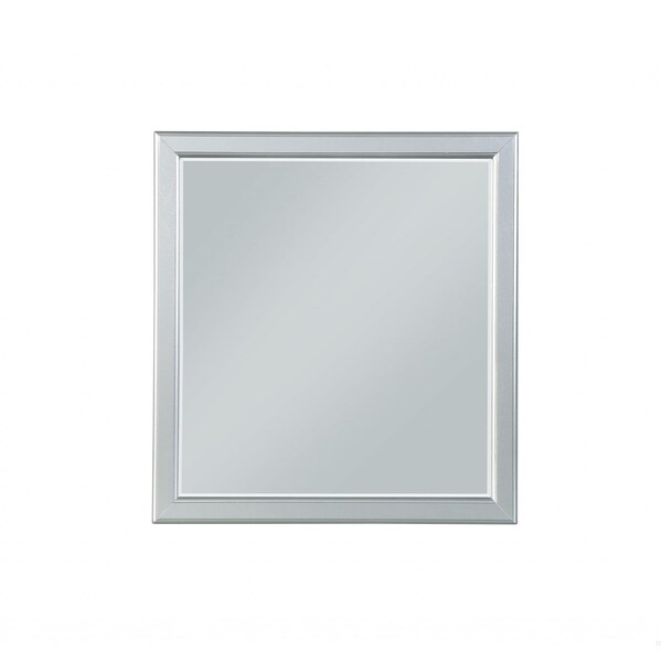 Homeroots 1 x 36 x 38 in. Platinum Wood Mirror - 347104