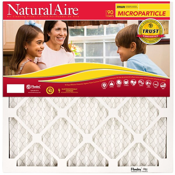 Aaf Flanders 16x20x1 Pleated Air Filter, Synthetic, MERV 10 - 85256.011620