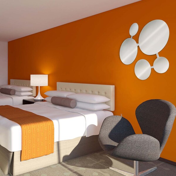 Nova Of California Marshmallow Wall Art Mirror   33in, Chrome, multi mirror design - 4110265