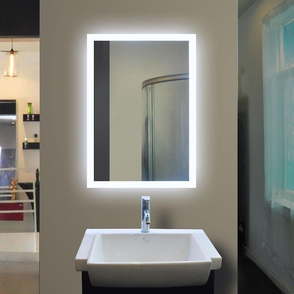 Kd Mobiliario Sidelit Mirror with Frosting on All 4 Edges, White - KD2752127