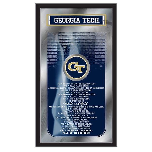 Holland Bar Stool Co Georgia Tech 26" x 15" Fight Song Mirror - MFGHTGATECH