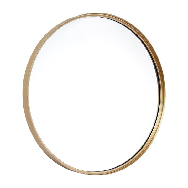 Flash Furniture 27.5in Round Gold Metal Framed Accent Wall Mirror - HMHD-9M3000GD-GLD-GG