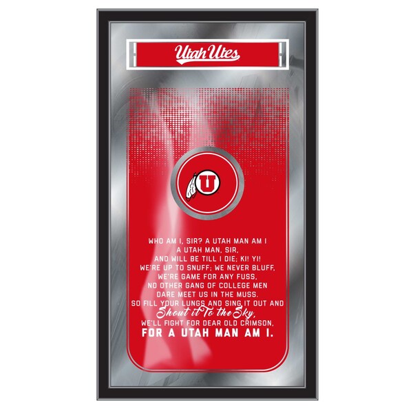 Holland Bar Stool Co Utah 26" x 15" Fight Song Mirror - MFGHTUTAHUN