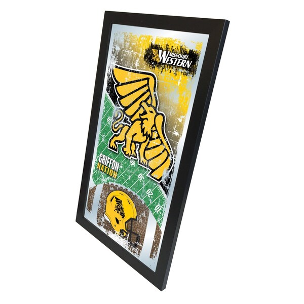 Holland Bar Stool Co Missouri Western State 15" x 26" Football Mirror - MFTBLMOWST