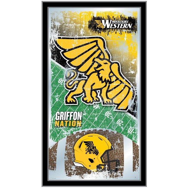 Holland Bar Stool Co Missouri Western State 15" x 26" Football Mirror - MFTBLMOWST