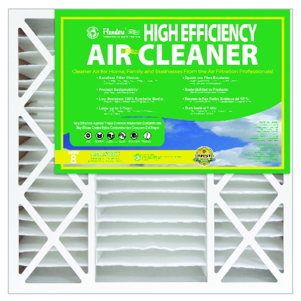 Dust Patroller 20x25x4-1/2 Pleated Air Filter, Synthetic, MERV 8 - 82655-0452025