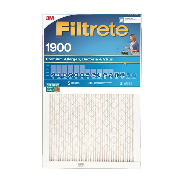 3M Filtrete 20 in. W X 25 in. H X 1 in. D Polypropylene 13 MERV Pleated Air Filter 1 pk - UA03DC-6