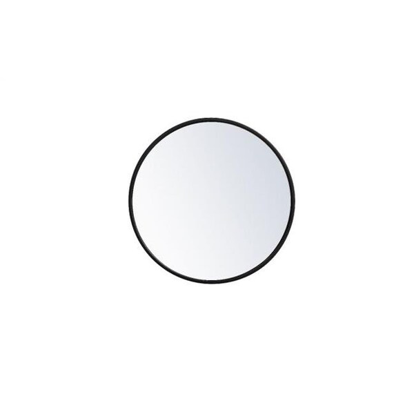 Elegant Decor Elegant Decor MR4818BK 18 in. Metal Frame Round Mirror; Black - MR4818BK
