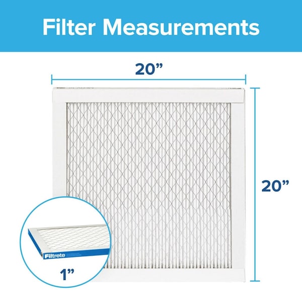 3M Filtrete 20 in. W X 20 in. H X 1 in. D Polypropylene 13 MERV Pleated Allergen Air Filter 1 pk - UA02DC-6
