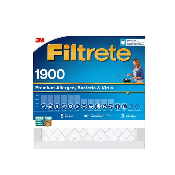 3M Filtrete 20 in. W X 20 in. H X 1 in. D Polypropylene 13 MERV Pleated Allergen Air Filter 1 pk - UA02DC-6