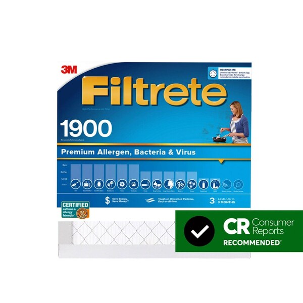 3M Filtrete 20 in. W X 20 in. H X 1 in. D Polypropylene 13 MERV Pleated Allergen Air Filter 1 pk - UA02DC-6