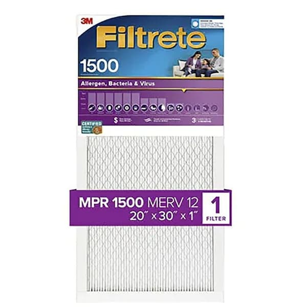 Filtrete Pleated Air Filter 1500MPR 20x30x1 - 2022-4