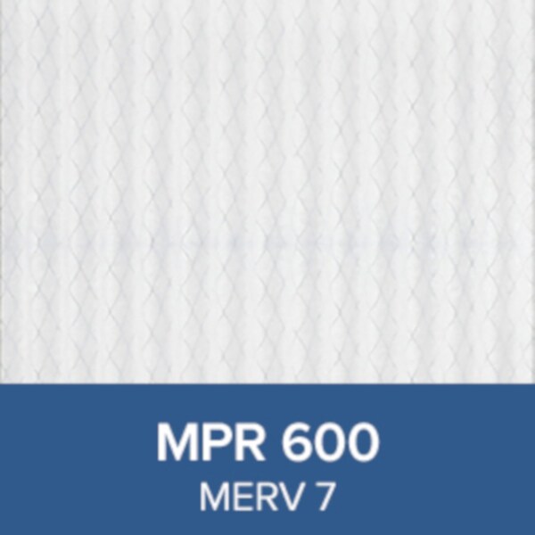 3M 15x20x1 Pollen Pleated Air Filter, MERV 7 - 9836DC-6