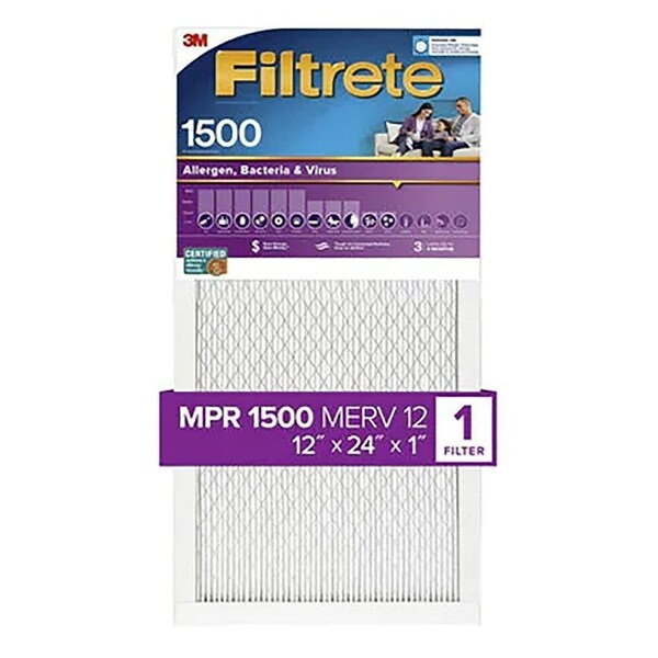 Filtrete Pleated Air Filter 1500MPR 12x24x1 - 2020-4