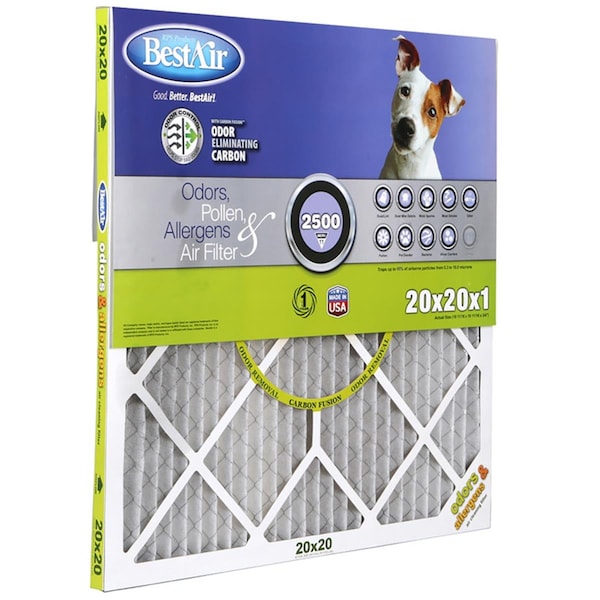 Bestair Carbon 11 MERV Pleated Allergen Air Filter20 x 20 x 1 in. - 4000376