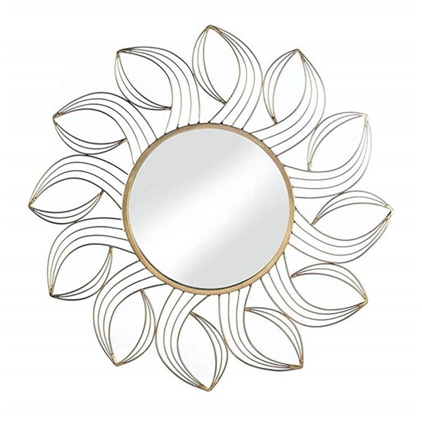 H2H Golden Petals Wall Mirror - 25 x 1 x 25 in. - H22598496