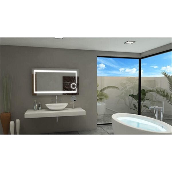 Perfectpillows 48 x 28 in. Aurora Illuminated Mirror - PE3137658