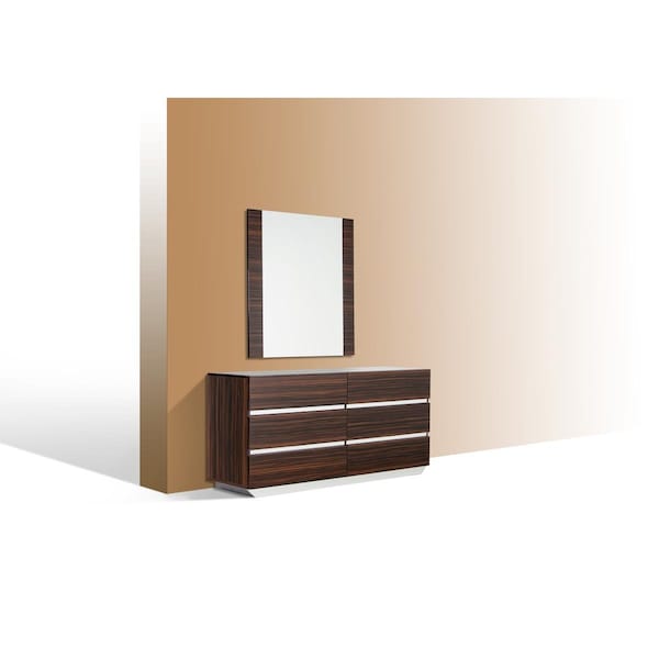 Gfancy Fixtures Luxor Italian Modern Mirror - Ebony - GF2456702