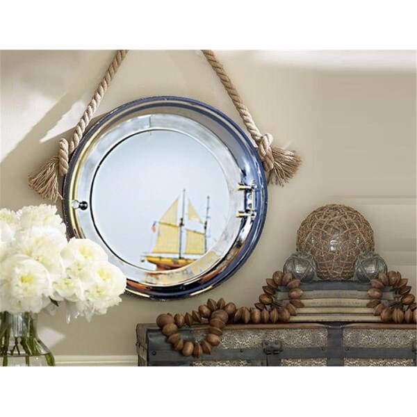 Homeroots Aluminum with Nickel Wall Mirror with Storage, Multi Color - 21 x 21 x 3.5 in. - 364221