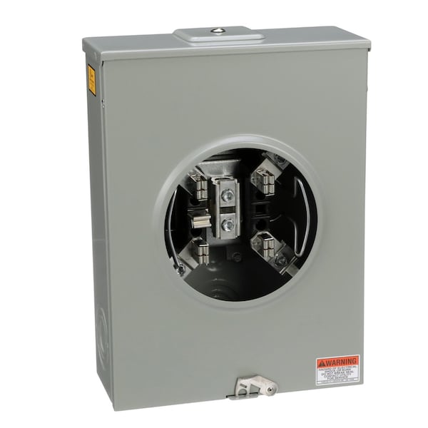 Square D Individual meter socket, ringless socket, horn bypass, 5 jaws no release, OH, UG, 200 A, up to 600 VAC single phase 3W - UGHTRS213C