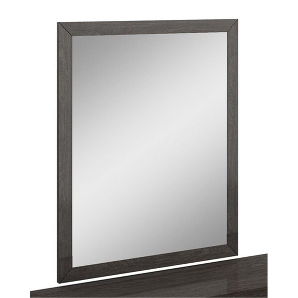 Oceantailer Home Roots Beddings Refined High Gloss Mirror, Grey - 43 in. - 329650