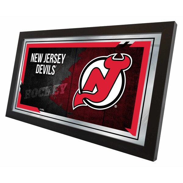 Holland Bar Stool Co New Jersey Devils 15" x 26" Hockey Collector Mirror by Holland Bar Stool Company - MCOLNJDEVL