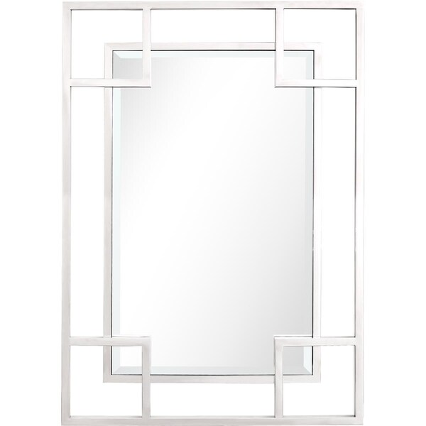 Camden Isle 29 x 42 in. Kinney Rectangular Wall Mirror, Silver - 86409