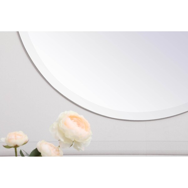 Elegant Decor Gracin Round Mirror 24 Inch In Clear - MR401924