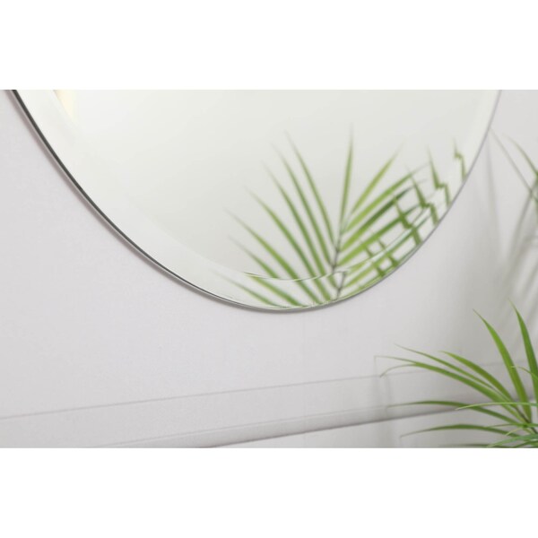 Elegant Decor Gracin Round Mirror 24 Inch In Clear - MR401924