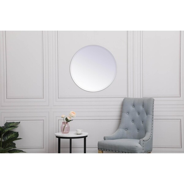 Elegant Decor Gracin Round Mirror 24 Inch In Clear - MR401924
