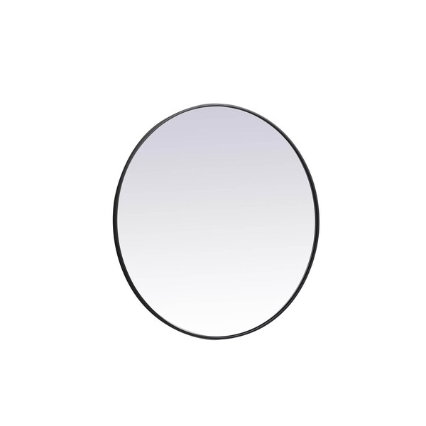 Elegant Decor Metal Frame Round Mirror 39 Inch In Black - MR4839BK