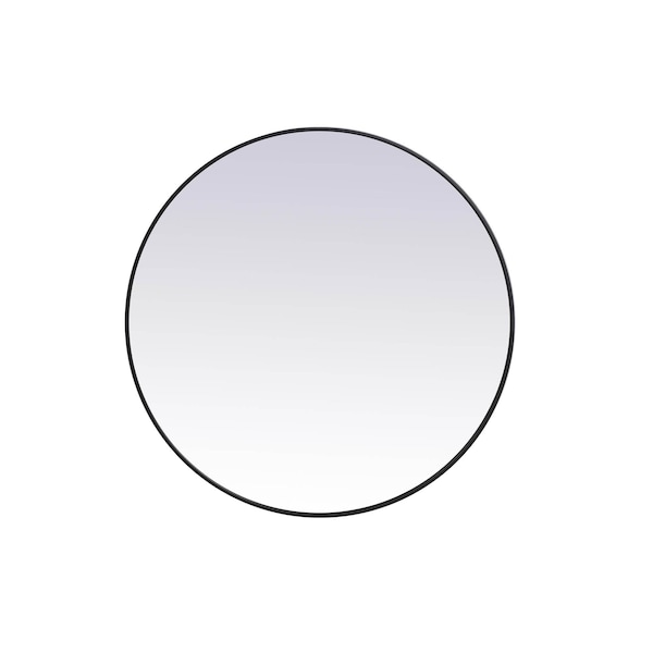 Elegant Decor Metal Frame Round Mirror 39 Inch In Black - MR4839BK