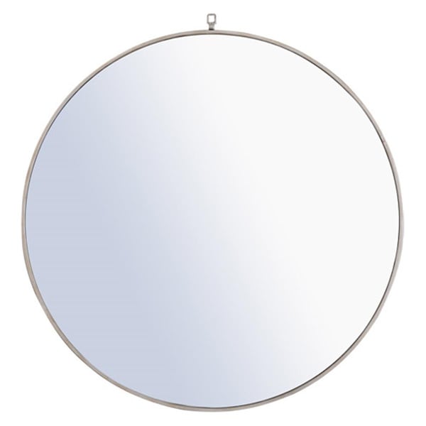 Elegant Lighting Elegant Lighting  42 in. Eternity Metal Frame Round Mirror with Decorative Hook, Silver - MR4066S