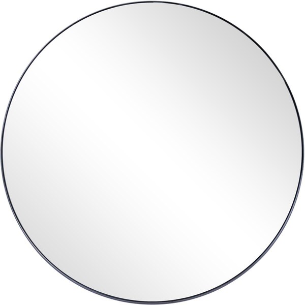 Lovelyhome Round Metal Frame Mirror, Black - LO2843769