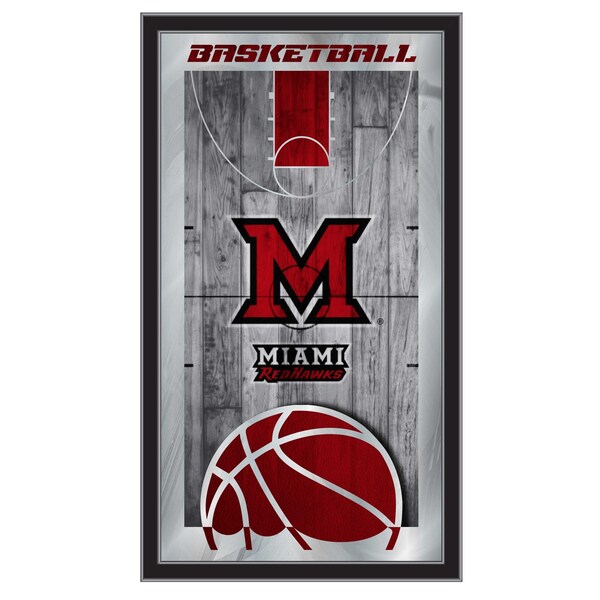 Holland Bar Stool Co Miami (OH) 15" x 26" Basketball Mirror - MBSKTMIA-OH