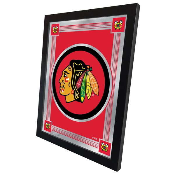 Holland Bar Stool Co Chicago Blackhawks 17" x 22" Logo Mirror - MLOGOCHIHWK