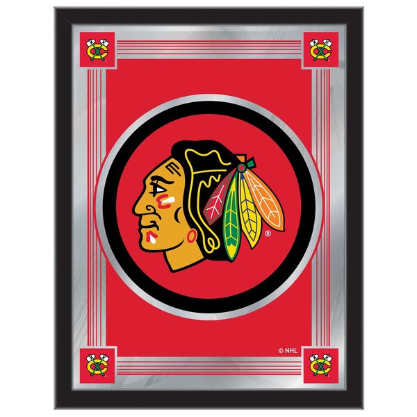 Holland Bar Stool Co Chicago Blackhawks 17" x 22" Logo Mirror - MLOGOCHIHWK