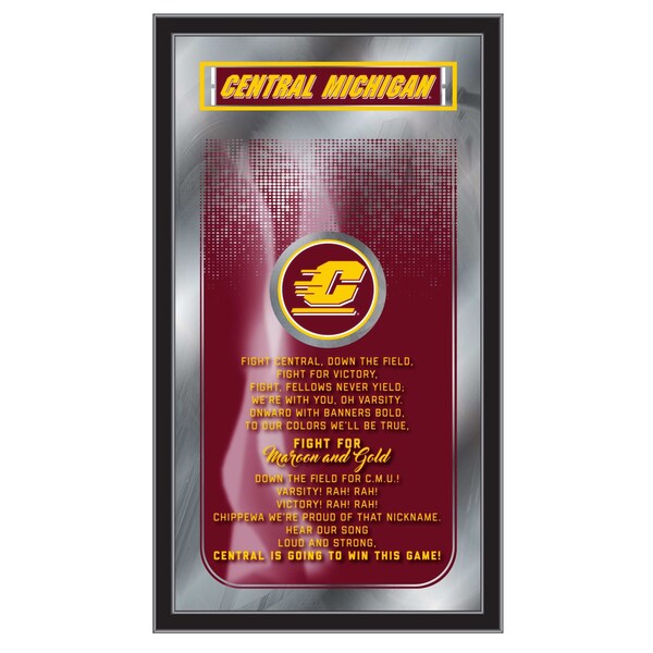 Holland Bar Stool Co Central Michigan 26" x 15" Fight Song Mirror - MFGHTCENMIC