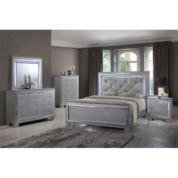 Myco Furniture Silver Martina Mirror - MA700-M