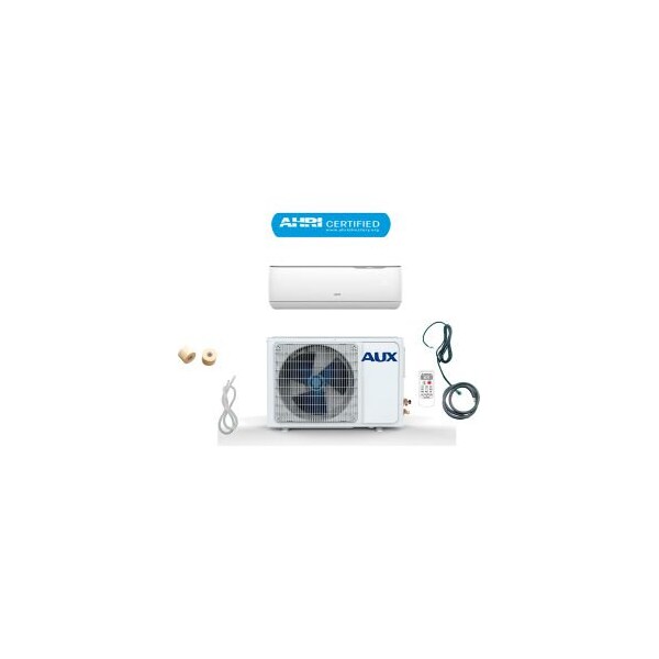Aux Usa-116988 AUX Ductless Mini Split Air Conditioner w/ Heat Pump, 24000 BTU, 2 Ton, 230V, 12ft Lineset - ASW-H24N2/JIR1D1-US-A