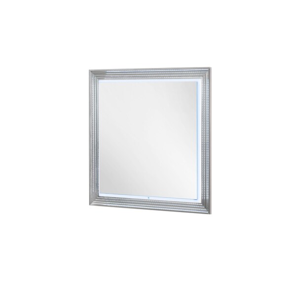 Global Furniture Usa Modern  High Gloss Ylime White Marble Mirror With Led - 2503