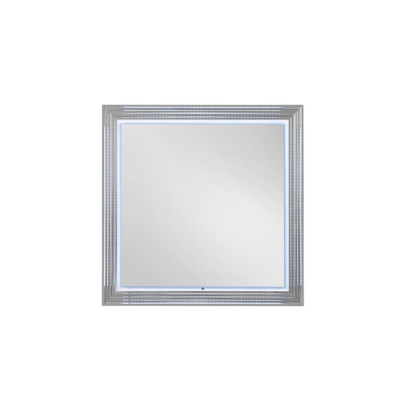 Global Furniture Usa Modern  High Gloss Ylime White Marble Mirror With Led - 2503