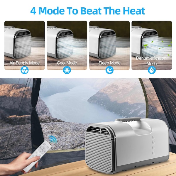 Edendirect 4,500 BTU Portable Air Conditioner Cools 150 Sq. Ft. in White with Remote Control  Multi Scene Use - IR-S02