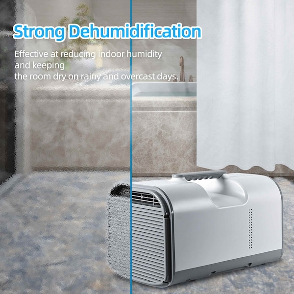 Edendirect 4,500 BTU Portable Air Conditioner Cools 150 Sq. Ft. in White with Remote Control  Multi Scene Use - IR-S02