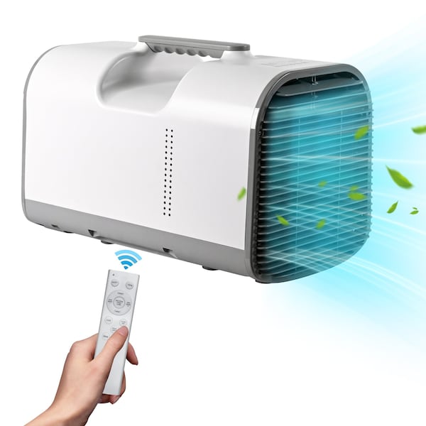Edendirect 4,500 BTU Portable Air Conditioner Cools 150 Sq. Ft. in White with Remote Control  Multi Scene Use - IR-S02