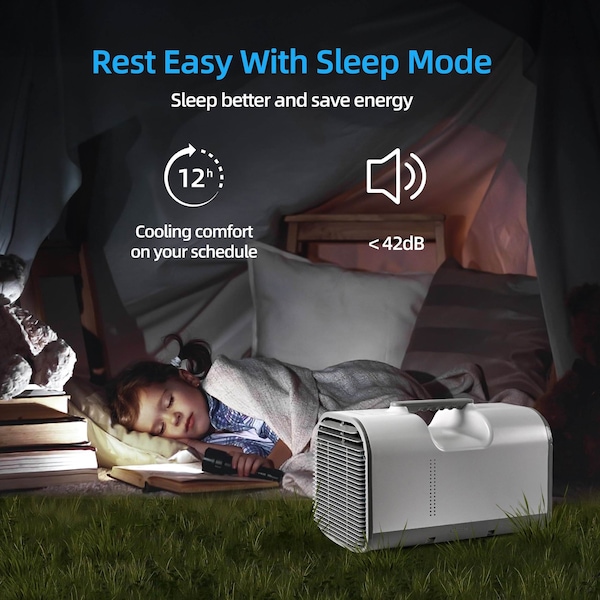 Edendirect 4,500 BTU Portable Air Conditioner Cools 150 Sq. Ft. in White with Remote Control  Multi Scene Use - IR-S02