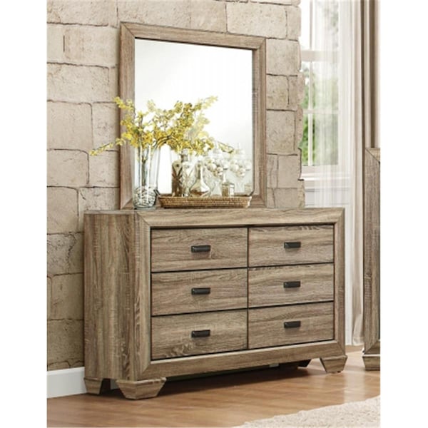 Home Elegance Beechnut Collection Mirror- Light Elm - 41 x 1.25 x 39 in. - 1904-6